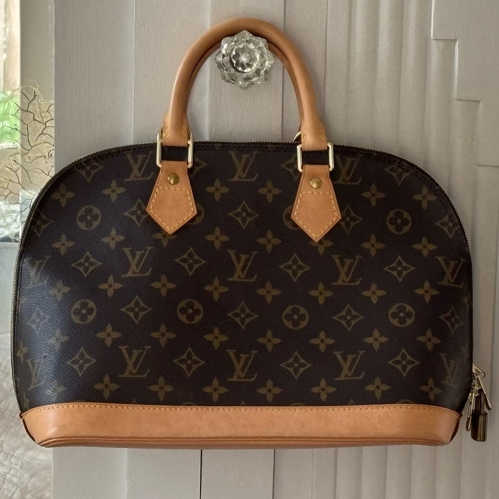 Louis Vuitton Tan and Brown Monogram Satchel